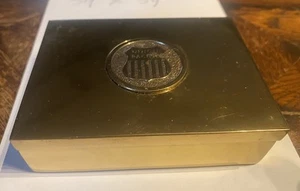 Vintage UNION PACIFIC Railroad Solid Brass Stash BOX railway - Picture 1 of 5