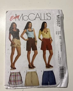 McCall's 5857 Misses Shorts Side Pockets Sewing Pattern Size 14-20 Uncut - Picture 1 of 3