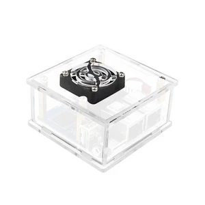 Acrylic Case Motherboard Shell With Fan Heat Sink For Orange Pi R1 Plus LTS B - Photo 1/7