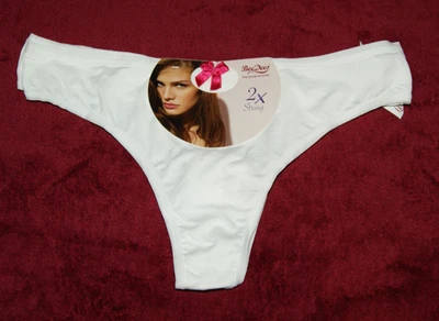 BEEDEES 2 Stück Höschen Slip STRING * weiß  2er Pack Gr. 42 - Bild 1 von 2