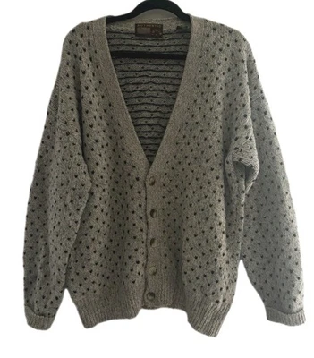 Cárdigan Suéter De Colección Auténtico Edición 90 Gris Tejido Para Hombres Talla XL EE. UU. Grandpacore   Foto 1 de 4