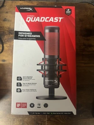 HyperX QuadCast - Microfono USB - Illuminazione Rossa - Tap To Mute - PC/PS5/PS4/Mac - Immagine 1 di 2