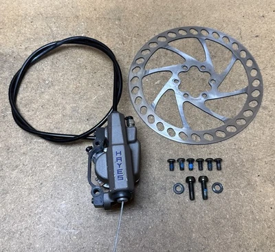Vintage Hayes Cable Actuated Hydraulic Disc Brake Caliper & Rotor RARE - Image 1 of 4