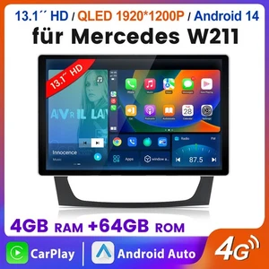 13" Android14 Carplay Autoradio Für Mercedes Benz CLS E-Class W211 W219 GPS Navi - Bild 1 von 17