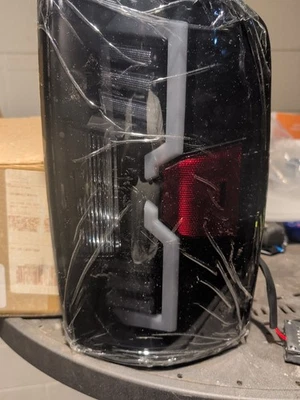 For 2007-2008 Ram 1500 Replacement LED Tube Tail Lights Black Housing Smoke Lens - Image 1 of 2