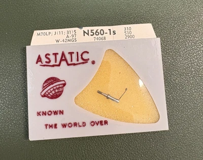 NOS Vintage Astatic Diamond Phonograph Record Album Player Stylus Needle N560-1s - Image 1 of 2