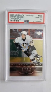 2005 UD Black Diamond Quad #193 Sidney Crosby RC Gem Mint PSA 10 - Picture 1 of 2