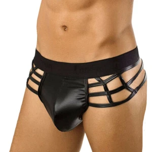 Sexy Tanga Para Hombre Tanga Espalda en T Ropa Interior Bolsa Calzoncillos Bragas Cuero Lencería - Imagen 1 de 9