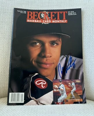 ALEX RODRIGUEZ Autographed BECKETT Baseball Card Monthly Magazine W/COA No Label - Image 1 of 4