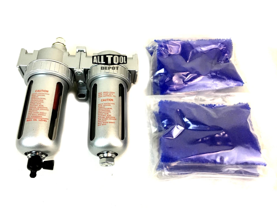 3/8" Compressed air in line filter & desiccant air dryer combo for Plasma Cutter - Image 1 of 4