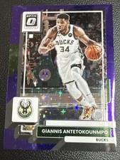 2022-23 Donruss Optic Giannis Antetokounmpo FOTL Purple Stars /17 SSP MINT