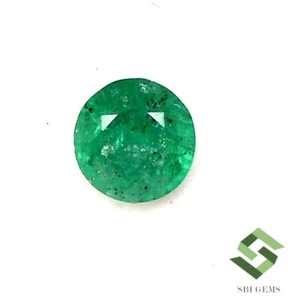 5 mm Certified Natural Emerald Round Cut 0.43 Cts Unheated Loose Gemstone - Picture 1 of 3