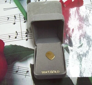 14K Tie Tack 13 mm x 10mm By Colibri - Picture 1 of 1