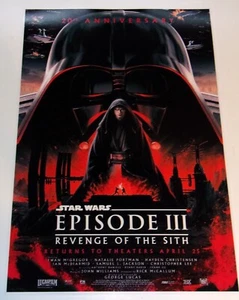 Star Wars III Revenge of the Sith 20th Anniversary "Darth Vader" Poster 19"x 13" - Picture 1 of 5