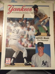 New York Yankees 1991 Scorebook & Program Kevin Maas - Picture 1 of 2