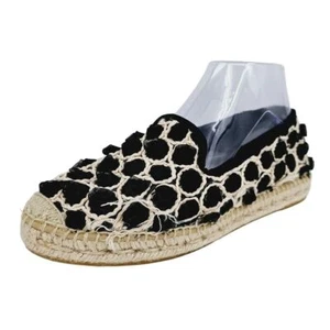 Alpargatas Kanna Santero 7.5 Negro Crema Textil Roseta Yute Sin Cordones Puntera - Imagen 1 de 14