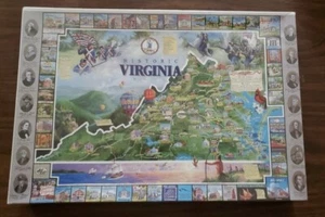 HISTORIC VIRGINIA 1000 piece jigsaw puzzle 1992 White Mountain New Sealed  - Picture 1 of 9