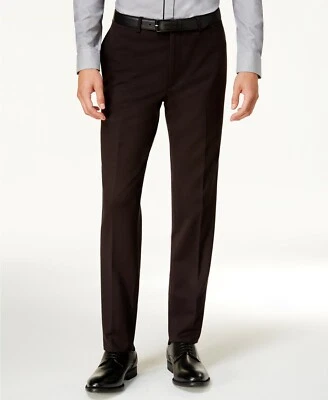 $200 Calvin Klein 39w X 38l Men'S Black Knit Slim Fit Flat Front Dress Pants - Image 1 of 3