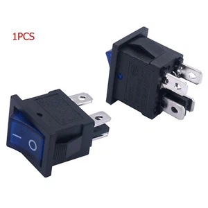 Rocker Toggle Switch AC 6A/125V 10A/250V DPST 4Pin ON/OFF Blue LED Boat Switch - Bild 1 von 4