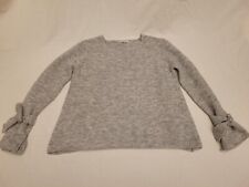 FRNCH Paris By Anthropologie Long Sleeve V-Neck Gray Sweater Womens Size M/L