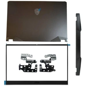New for MSI GE76 Raider 10SGS 10SFS MS-17K1 Top LCD Back Cover+Bezel+Hinge Black - Afbeelding 1 van 11