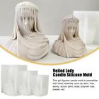 Veil Female Aromatherapy Candle Silica Mold DIY Statue Decorat Goddess ) H8K5