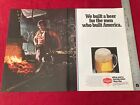 Schaefer Beer For The Men Who Built America 1971 Print Ad - Great To Frame!