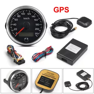 Universal For12V/24V 85mm 0-220km/h GPS Speedometer Gauge With 3m Sensor Adapter - Picture 1 of 9