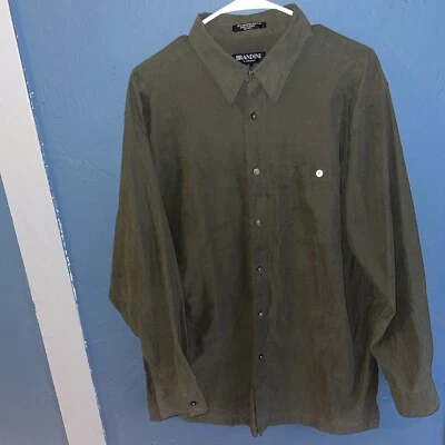 Camisa Brandini Para Hombre Manga Larga Informal Muy Suave L Microfibra G Foto 1 de 4