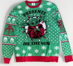 Star Wars Yoda  “Christmas Ugly” Sweater “Presents Are The Way” Adult Size S/XL - Picture 1 of 4