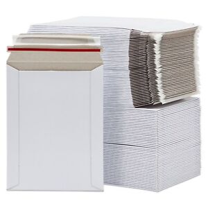 100 - 6" x 8" White CD/DVD Photo Ship Flats Cardboard Envelope Mailer Mailers