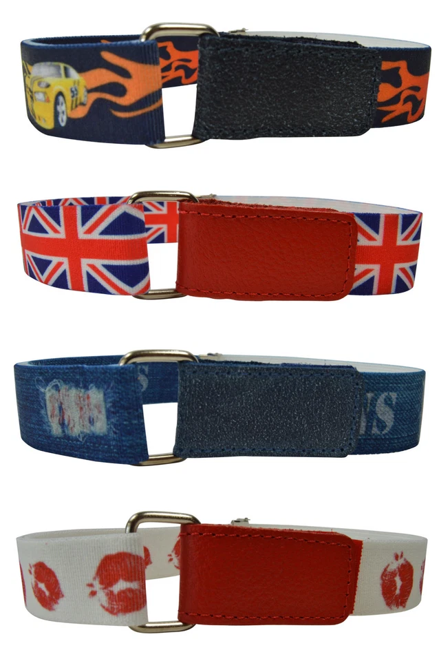 OLATA Kinder/Kinder Unisex bedruckte elastische Gürtel mit Haken & Schlaufe