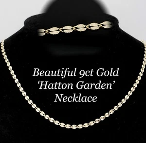 Beautiful Hatton Garden Sparkle 9k Gold Hallmarked Necklace New With Tag - Picture 1 of 5