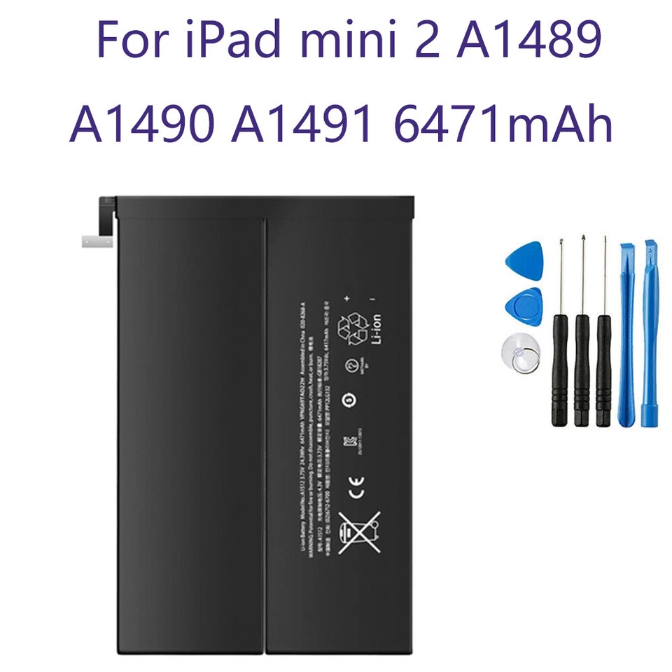 Запасная часть аккумулятора для Apple iPad Mini 2 2-го поколения 6471 мАч A1512 + инструменты - Изображение 1 из 1