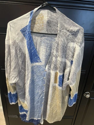 NUEVO CON ETIQUETAS - Suéter cárdigan de lino para mujer Nic + Zoe - Talla grande para mujer 2x " Foto 1 de 4