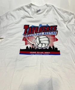 Camiseta de voleibol TASO * Hanes Heavyweight 50/50 * Blanca * XL * ¡NUEVA SIN ETIQUETAS! - Imagen 1 de 5