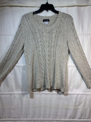 VTG European Germany Creations Cotton Cream Handmade Fisherman Sweater Cardigan - Image 1 of 4