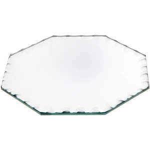Plymor 5" Octagon, 3mm Thick Beveled Scalloped Glass Mirror - Picture 1 of 1