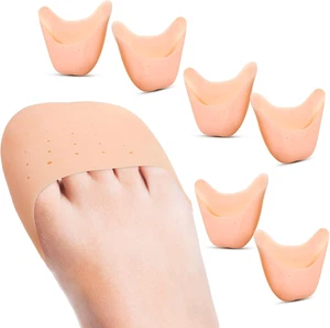 6 Pcs Toe Covers Toe Protectors for Women Silicone Toe Pouches Gel Pads Pointe - Picture 1 of 12