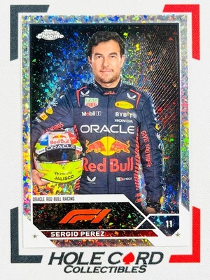 SERGIO PEREZ 2023 Topps Chrome Formula 1 F1 #9 Mini Diamond 242/299 - Image 1 of 2