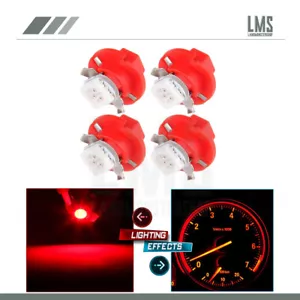4X Red B8.4D 5050 LED SMD Instrument Panel Cluster Dashboard Gauge Light Bulb - Picture 1 of 9