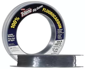 Berkley Trilene Fluorocarbon 75-100 Yards Clear Big Game Leader Line 20lb - 80lb - Picture 1 of 1