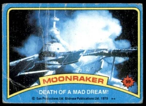 1979 Topps James Bond Moonraker #99 Death of a Mad Dream - Imagen 1 de 2