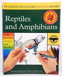 Reptiles and Amphibians - Peterson Field Guide Color-In Sticker Book 1985 HTF - Picture 1 of 17