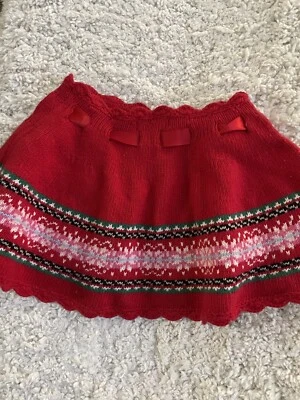 Niñas Osh Kosh B’Gosh talla Falda vintage con corbata de cinta de mezcla de lana 3T. Adorable  Foto 1 de 4