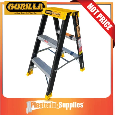 Gorilla Ladder Pro-Lite 0.85m 3 Step Double Sided Fibreglass FSM003-PRO - image 1 of 3