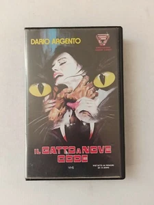 VHS IL GATTO A NOVE CODE 1° ed CHV 1986 noleggio rental DARIO ARGENTO - Picture 1 of 4