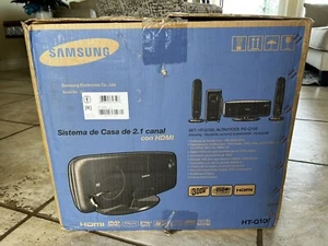 Samsung HT-Q100 DVD Home Cinema DVD CD HDMI USB Host Play W/ 2 Speakers NO CABLE - Picture 1 of 7