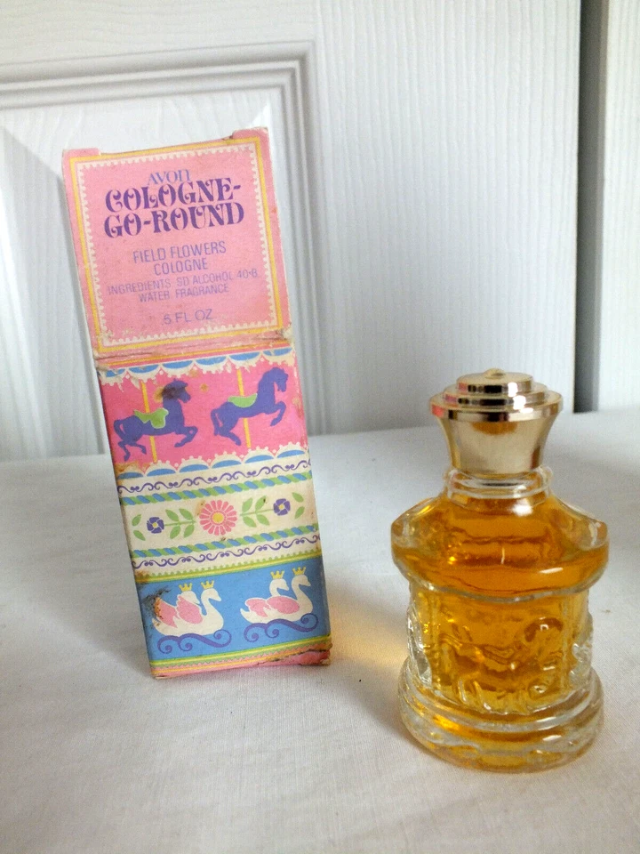 Avon vintage mini FIELD FLOWERS COLOGNE Go Round NOS NIB 1970s .5 oz miniature - Image 1 of 1
