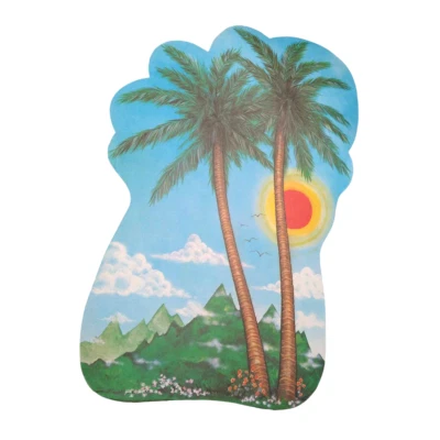 Papel troquelado vintage palmeras Luau fiesta decoración 1979 tropical hawaiano Foto 1 de 3